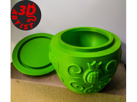 Patterned Apple Box 3D Print Model
