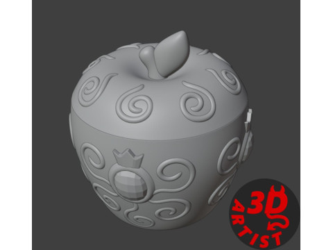 Patterned Apple Box 3D Print Model