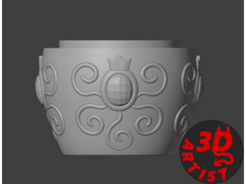 Patterned Apple Box 3D Print Model