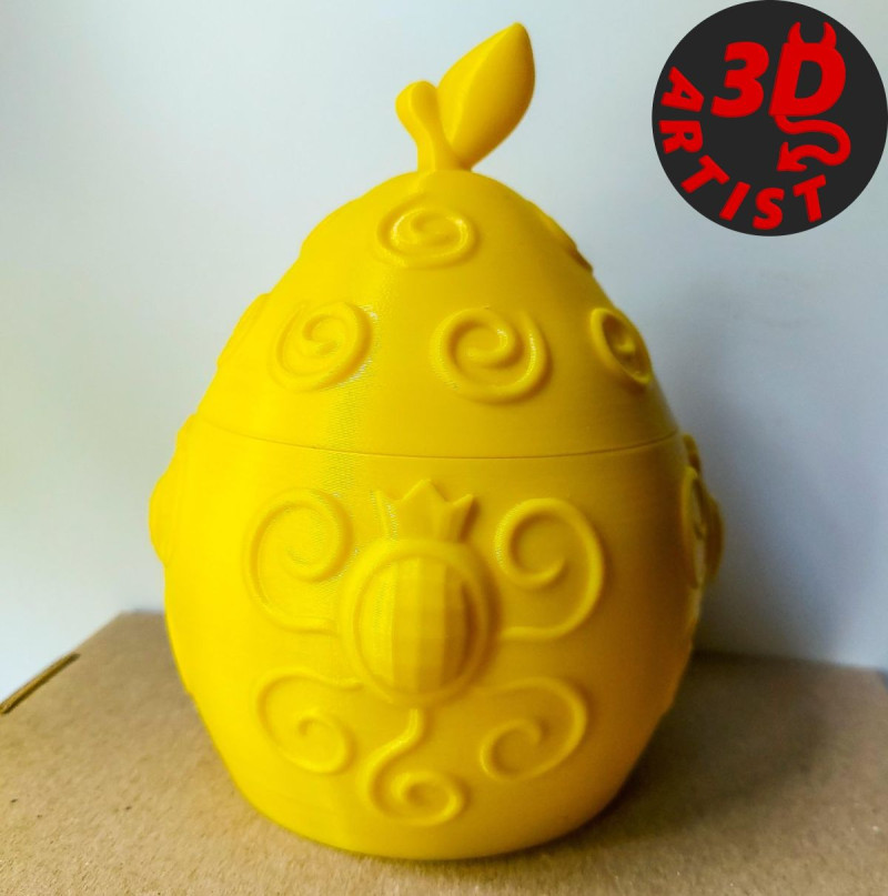 Patterned Lemon Box 3D Print Model .c4d .max .obj .3ds .fbx .stl .blend 