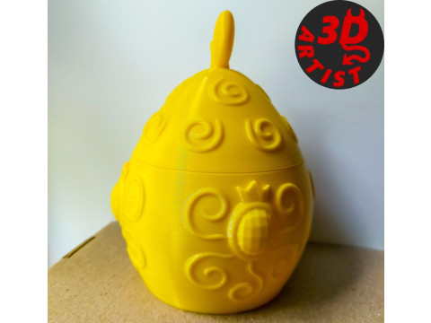Patterned Lemon Box 3D Print Model