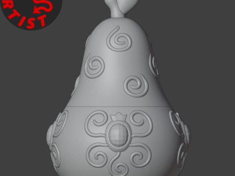 Patterned Pear Box 3D प्रिंट मॉडल