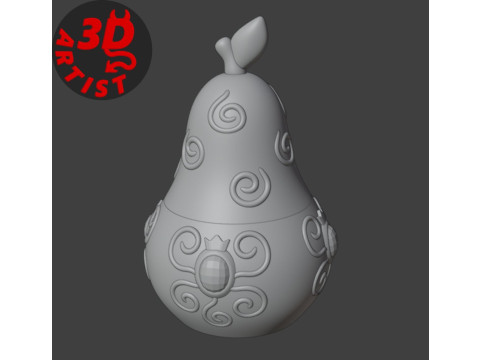 Patterned Pear Box 3D प्रिंट मॉडल