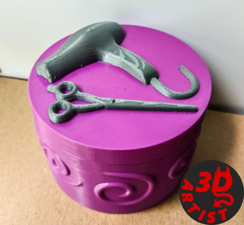 Hairdresser Jewelry Box 3D प्रिंट मॉडल .c4d .max .obj .3ds .fbx .stl .blend 