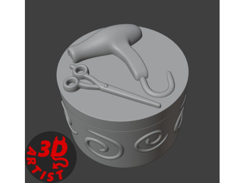 Hairdresser Jewelry Box 3D प्रिंट मॉडल