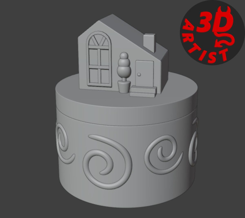Cozy House Box 3D 프린트 모델 .c4d .max .obj .3ds .fbx .stl .blend 