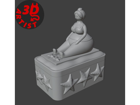 Woman in a swimsuit Box 3D Принт Модель