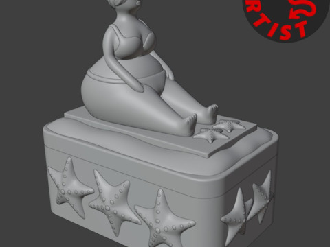 Woman in a swimsuit Box 3Dプリントモデル