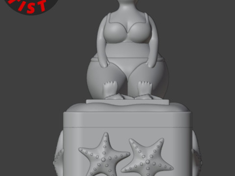 Woman in a swimsuit Box 3Dプリントモデル