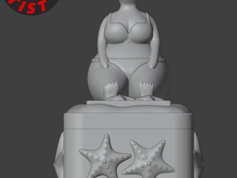 Woman in a swimsuit Box 3D Print Model