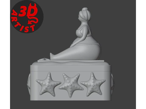 Woman in a swimsuit Box 3D Print Model