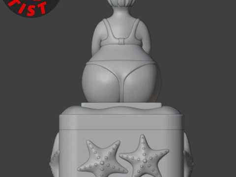 Woman in a swimsuit Box 3D Print Model