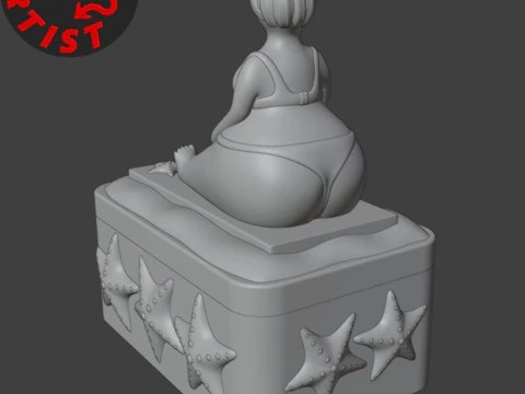 Woman in a swimsuit Box 3D Print Model