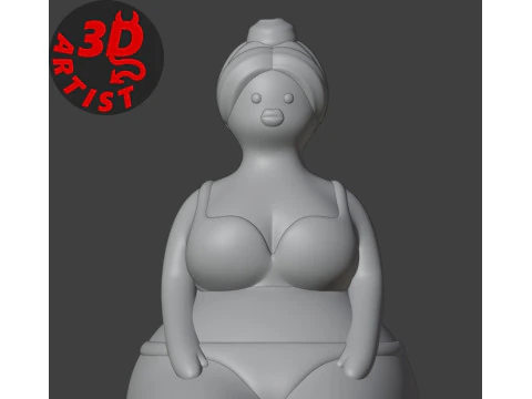Woman in a swimsuit Box 3D Print Model