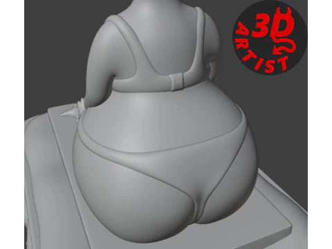 Woman in a swimsuit Box 3D Print Model