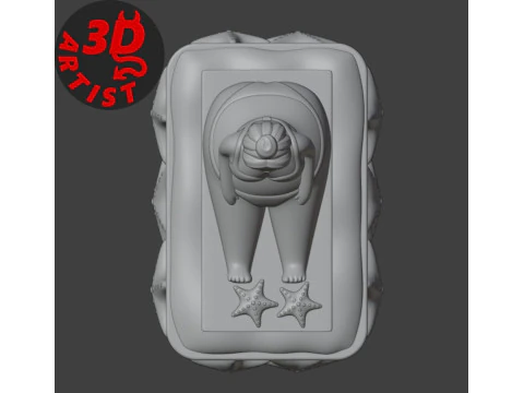 Woman in a swimsuit Box 3D Print Model