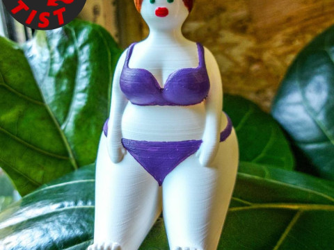 Woman in a swimsuit Figurine 3D 打印模型