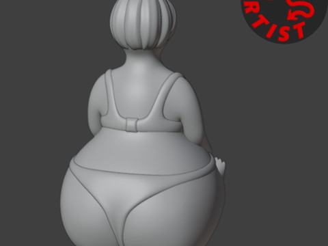 Woman in a swimsuit Figurine 3D 打印模型