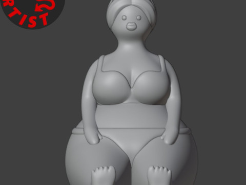 Woman in a swimsuit Figurine 3D 打印模型