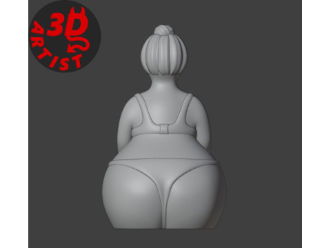 Woman in a swimsuit Figurine 3D 打印模型