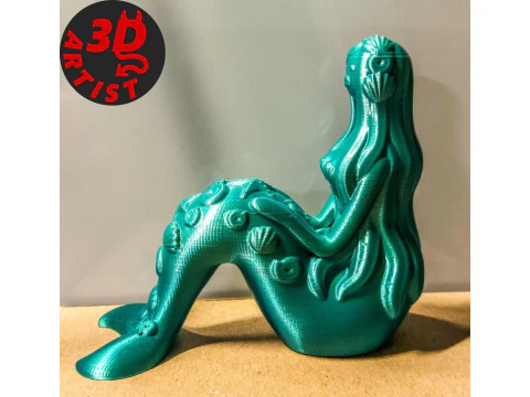 Mermaid Figurine 3D Print Model