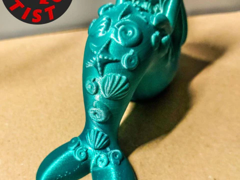Mermaid Figurine 3D Print Model