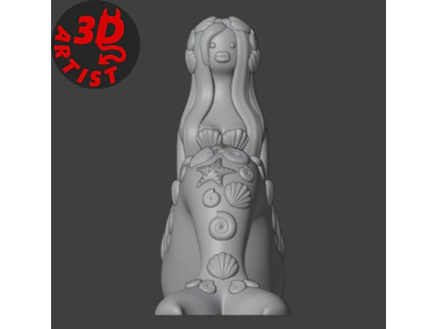 Mermaid Figurine 3D Print Model