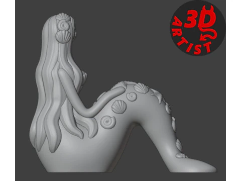 Mermaid Figurine 3D Print Model