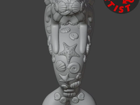 Mermaid Figurine 3D Print Model