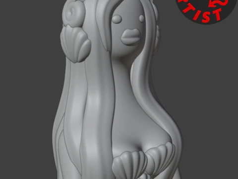 Mermaid Figurine 3D Print Model