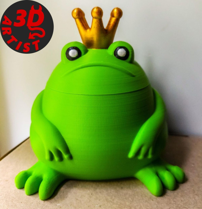 The Frog King Box Model Cetak 3D .c4d .max .obj .3ds .fbx .stl .blend 