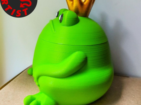 The Frog King Box Model Cetak 3D