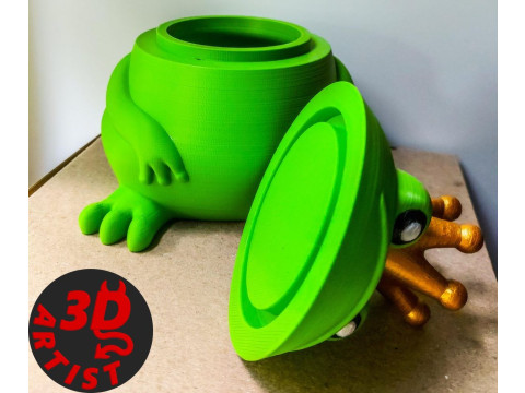 The Frog King Box Model Cetak 3D