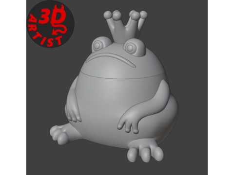 The Frog King Box Model Cetak 3D