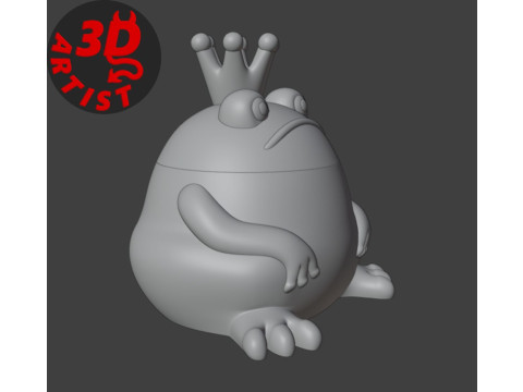 The Frog King Box Model Cetak 3D