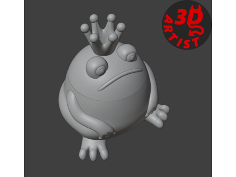 The Frog King Box Model Cetak 3D