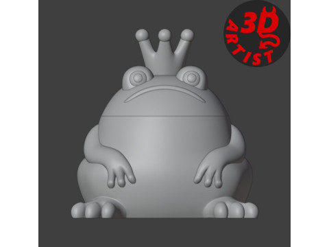The Frog King Box Model Cetak 3D