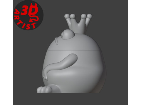 The Frog King Box Model Cetak 3D