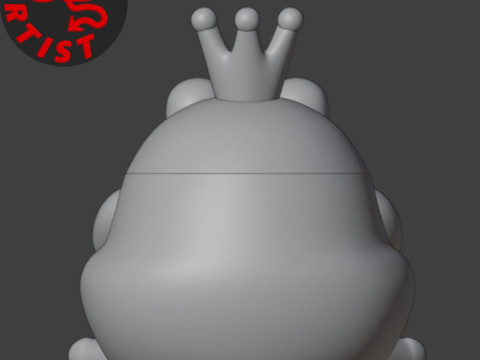The Frog King Box Model Cetak 3D