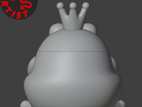 Kotak Raja Katak Model Cetak 3D