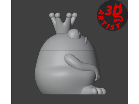 The Frog King Box Model Cetak 3D
