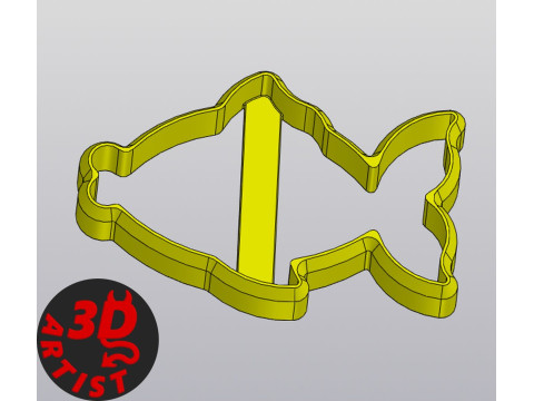 Cat and Fish Cookie cutters Set 2 models 3Dプリントモデル