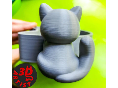 Little kitten Holder for small thing Candy bowl 3D Print Model