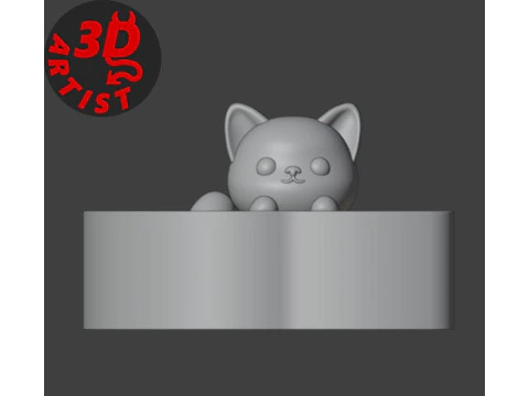 Little kitten Holder for small thing Candy bowl 3D Print Model