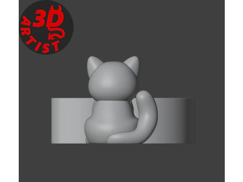 Little kitten Holder for small thing Candy bowl 3D Print Model