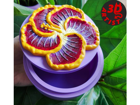 Hibiscus Jewelry Box 3D Print Model