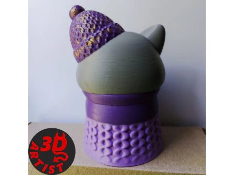 Cat in a sweater Box 3D Print Model