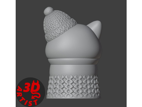 Cat in a sweater Box 3D Druckmodell