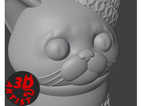 Cat in a sweater Box 3D Druckmodell