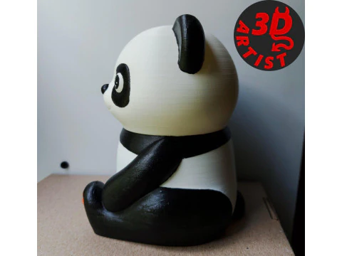 Panda Storage Box Pen Holder Set 2 items 3D Print Model